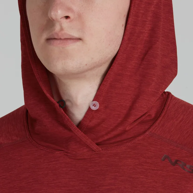 NRS Mens Silkweight Hoodie Advanced Sun Protection in Vino