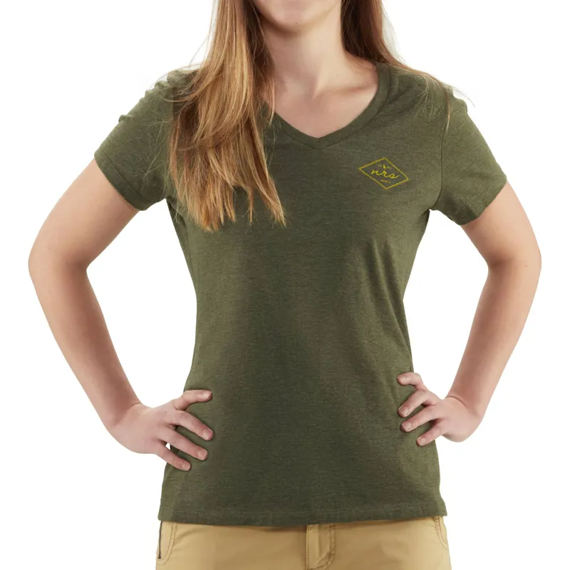 Womens Flagship T Shirt Heathered Olive-2