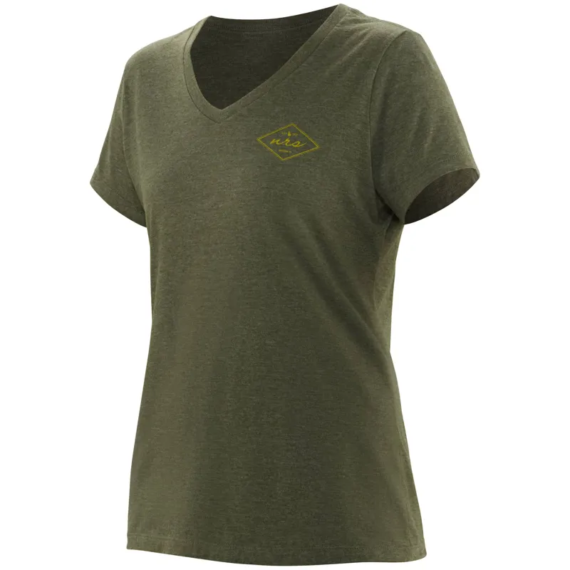 Womens Flagship T Shirt Heathered Olive-5