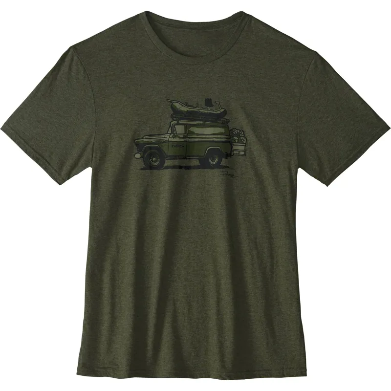 NRS Mens Rigged Out T Shirt in Heathered Olive