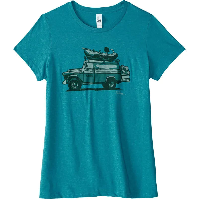 NRS Womens Rigged Out T Shirt in Heathered Teal