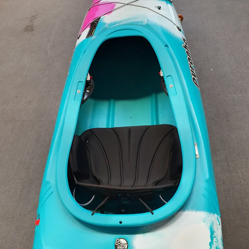 2024 Pyranha Fusion 2 Large Cross Over Kayak Teal White Fuschia-4