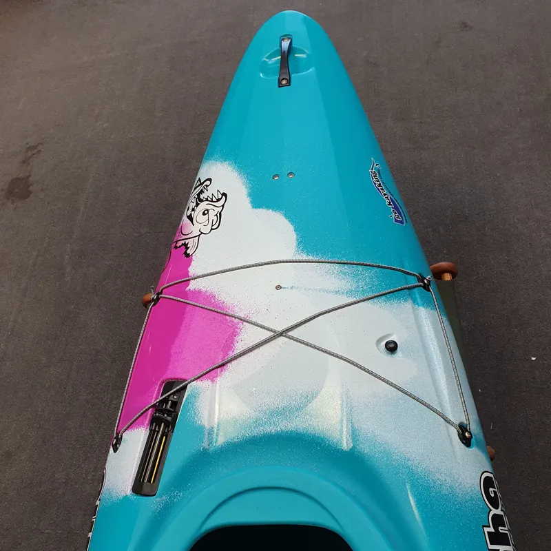 2024 Pyranha Fusion 2 Large Cross Over Kayak Teal White Fuschia-5