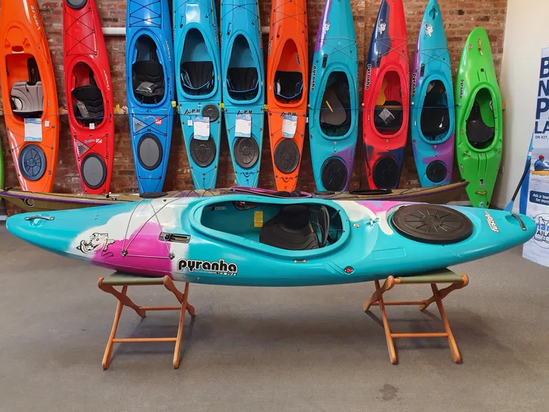 2024 Pyranha Fusion 2 Large Cross Over Kayak Teal White Fuschia-1