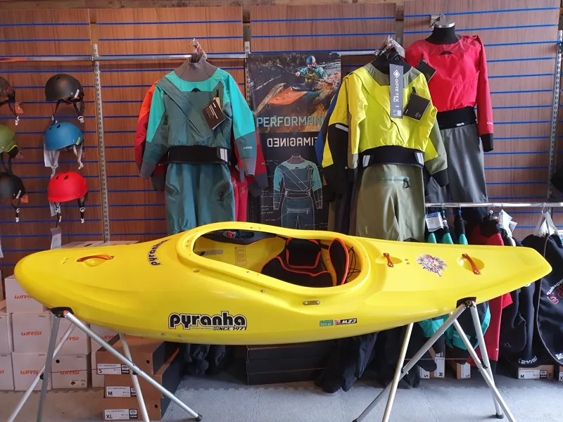 2024 Pyranha Firecracker 252 Down River Freeride Kayak in Yellow-1