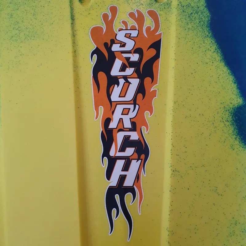 2024 Pyranha Scorch Whitewater River Running Kayak Medium Yellow/Navy