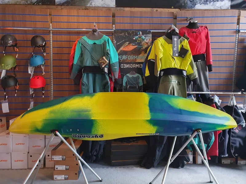 2024 Pyranha Scorch Whitewater River Running Kayak Medium Yellow/Navy-2