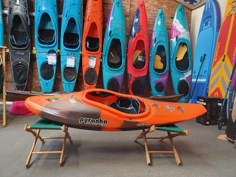 2023 Pyranha Firecracker 232 Factory Second Down River Kayak Fire Ant-1