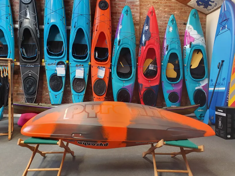 2023 Pyranha Firecracker 232 Factory Second Down River Kayak Fire Ant-2