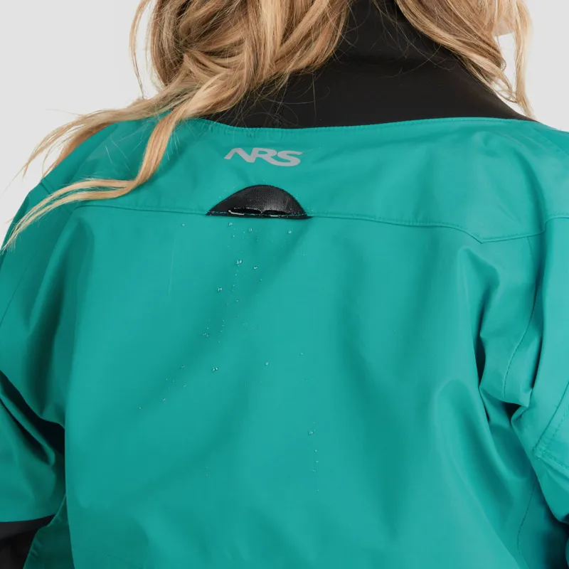 2024 NRS Womens Crux Whitewater Kayaking Dry Suit in Jade Teal-9