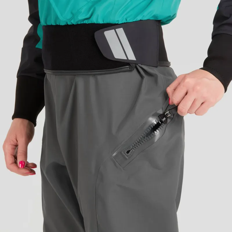 2024 NRS Womens Crux Whitewater Kayaking Dry Suit in Jade Teal-11