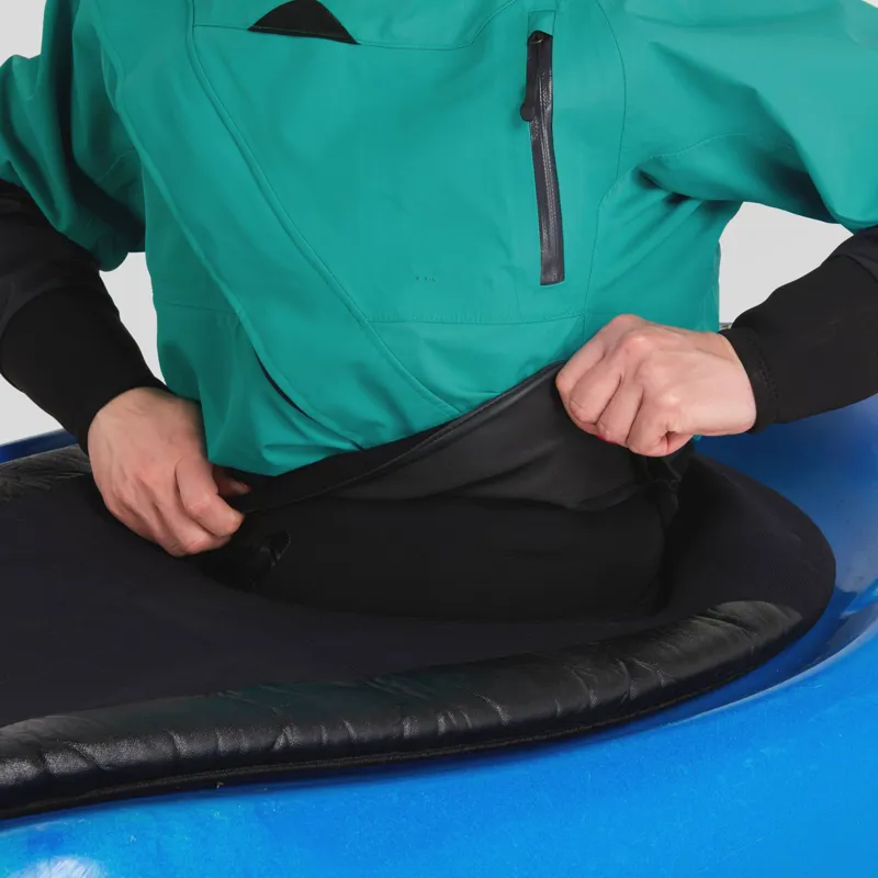 2024 NRS Womens Crux Whitewater Kayaking Dry Suit in Jade Teal-12