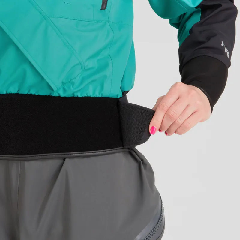 2024 NRS Womens Crux Whitewater Kayaking Dry Suit in Jade Teal-13