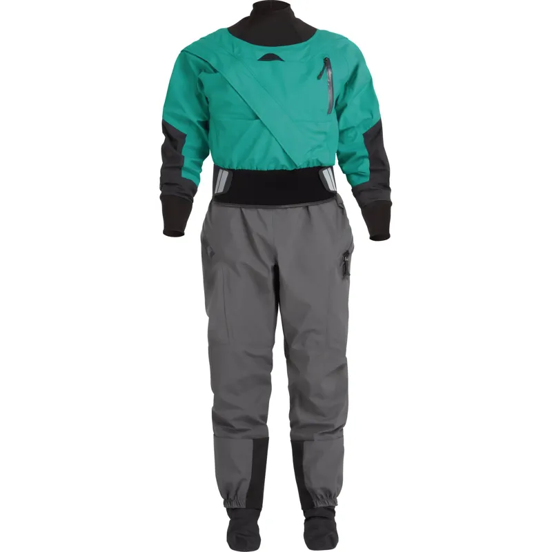 2024 NRS Womens Crux Whitewater Kayaking Dry Suit in Jade Teal