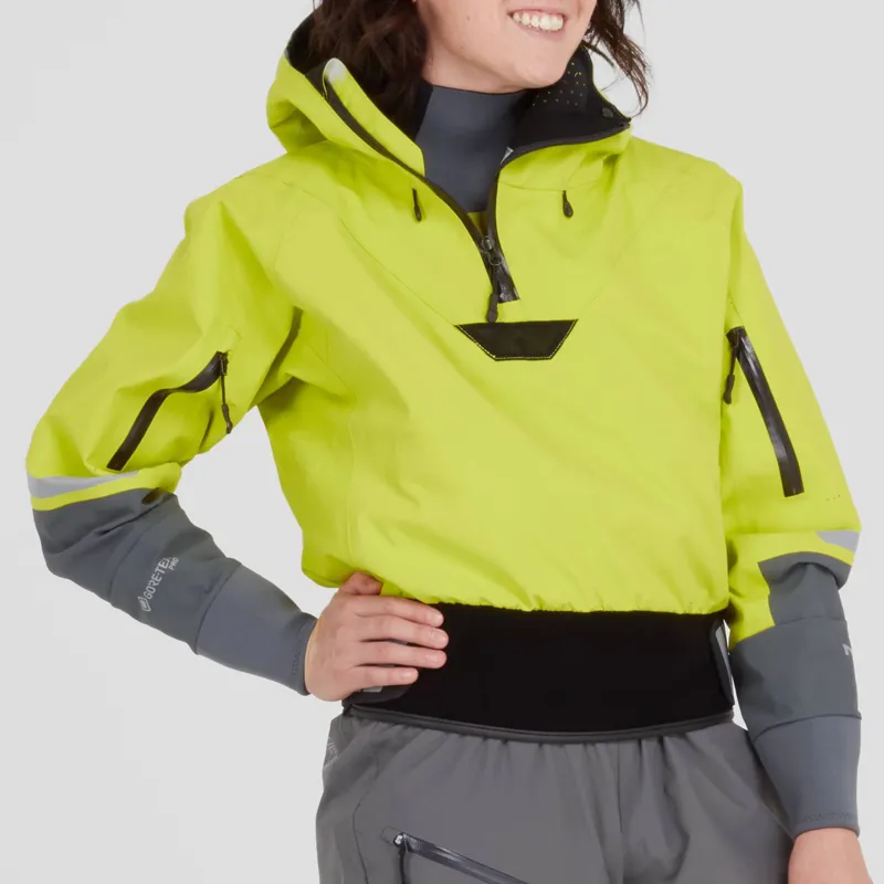 2025 NRS Womens Element GORETEX Pro SemiDry Touring Top in Chartreuse-6