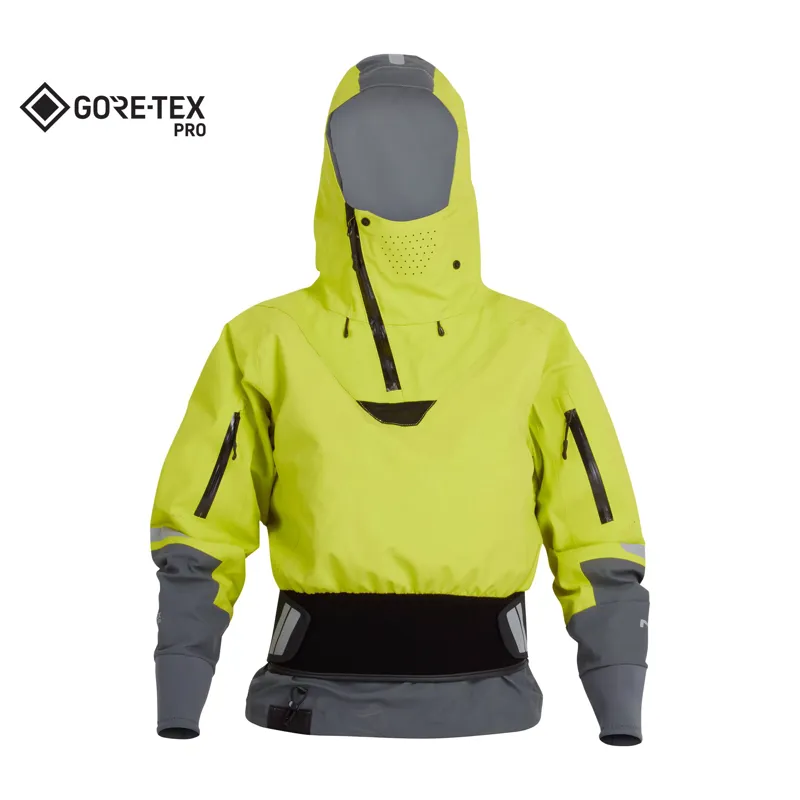 2025 NRS Womens Element GORETEX Pro SemiDry Touring Top in Chartreuse