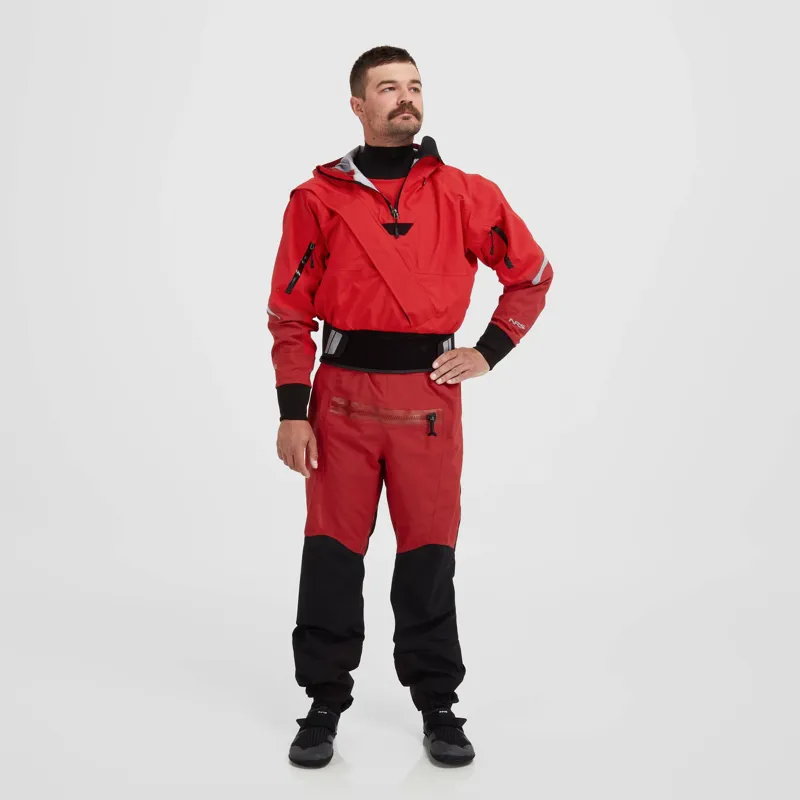 2024 NRS Mens Navigator GORE-TEX Pro Kayaking Dry Suit in Red-5