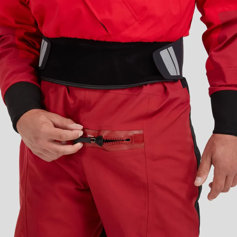 2024 NRS Mens Navigator GORE-TEX Pro Kayaking Dry Suit in Red-10