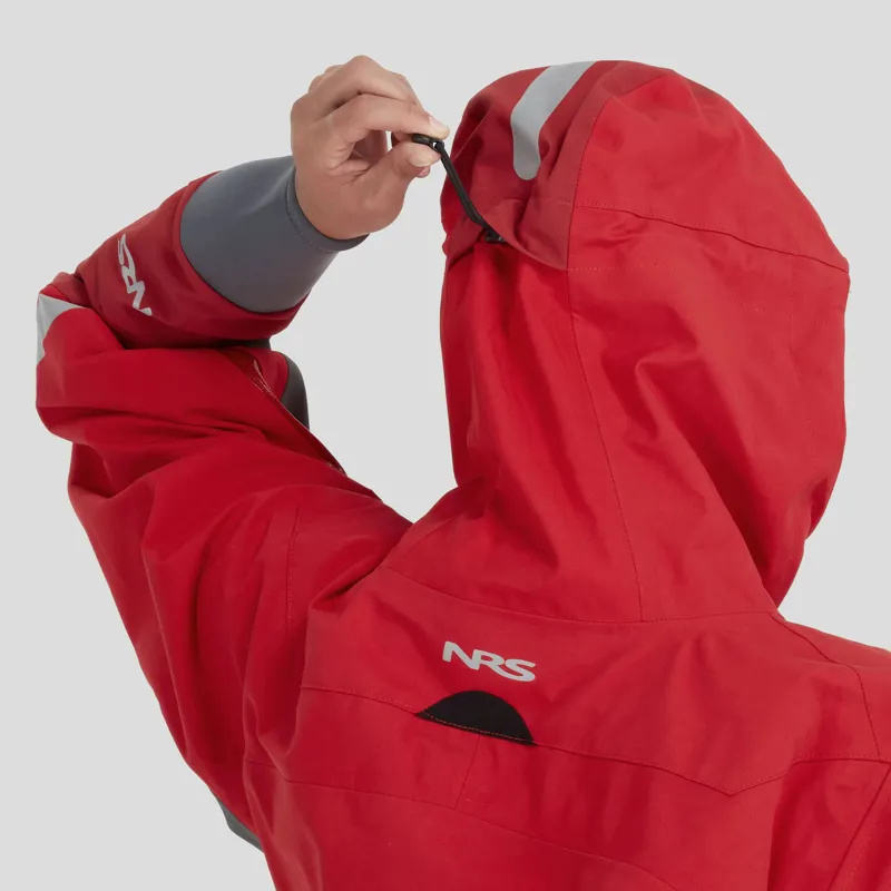 2024 NRS Women's Navigator GORE-TEX Pro Kayaking Dry Suit in Red-7