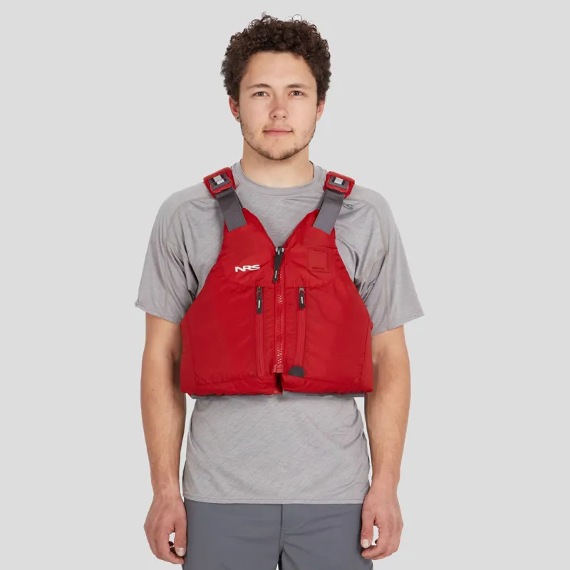 2024 NRS Clearwater Mesh Back High Floatation Buoyancy Aid Red-3