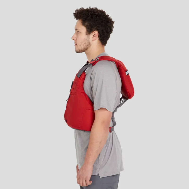 2024 NRS Clearwater Mesh Back High Floatation Buoyancy Aid Red-6