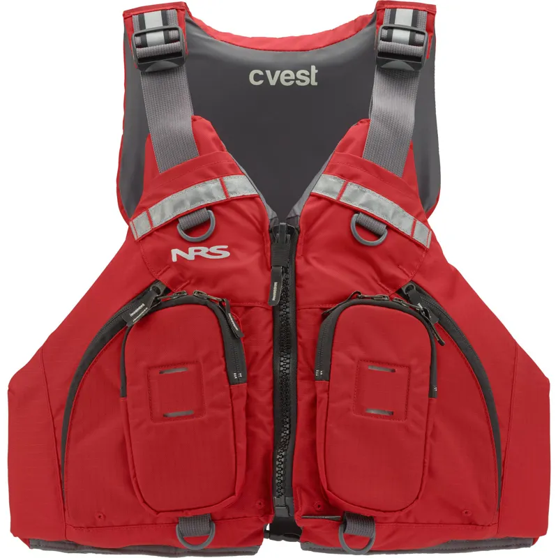 2024 NRS cVest Mesh Back 4 Pockets Touring Buoyancy Aid in Red