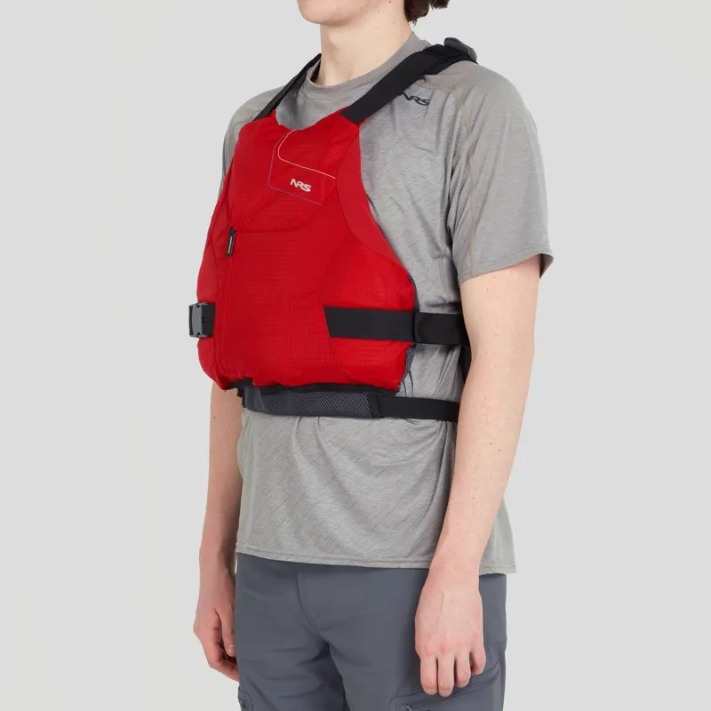 2024 NRS Ion Streamlined Side-Entry Recreational PFD in Red-4