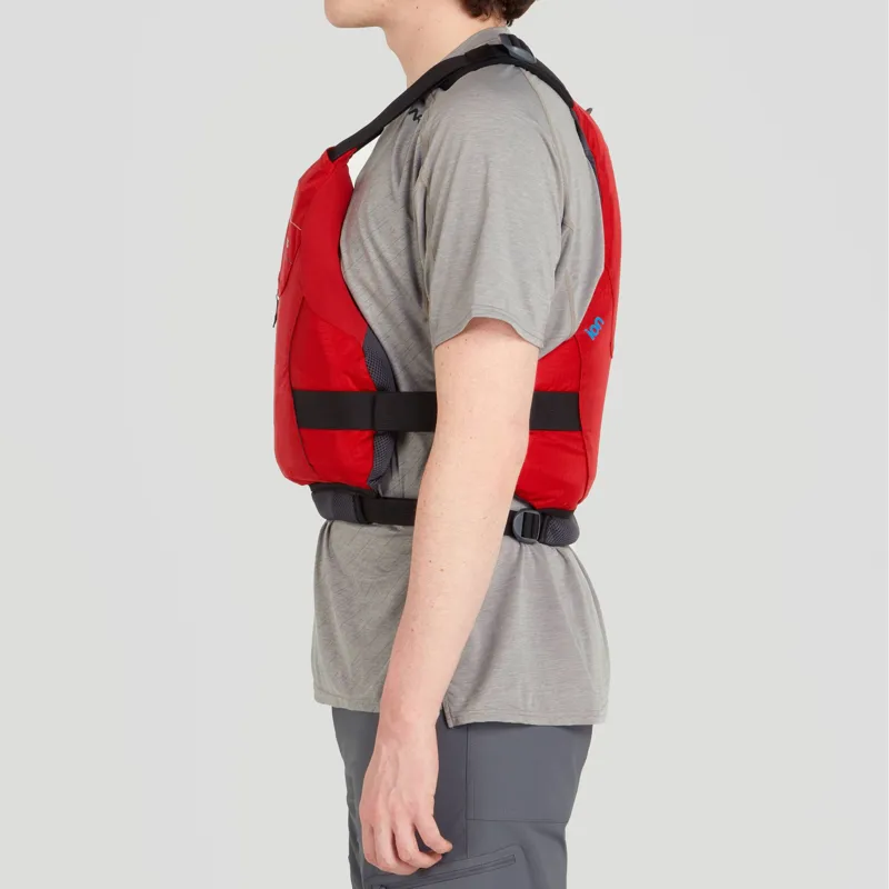 2024 NRS Ion Streamlined Side-Entry Recreational PFD in Red-5