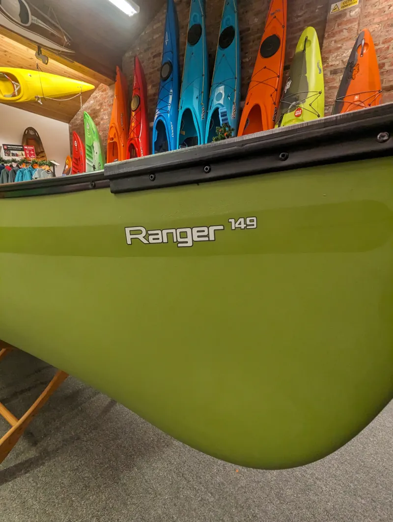 2023 Venture Ranger 149 Touring Canoe in Olive Green Factory 2nd-1