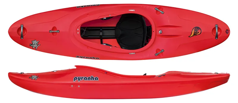 2025 Pyranha Burn 3 River Running Kayak in Scarlet Red Connect Spec