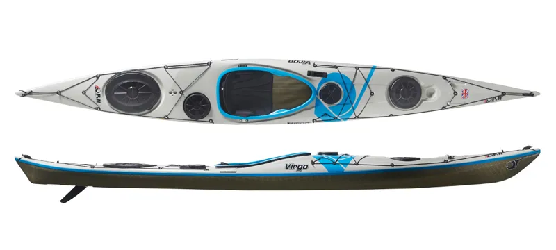 P and H Composite Virgo Compact Lighweight Touring Kayak in Lightweight Infusion