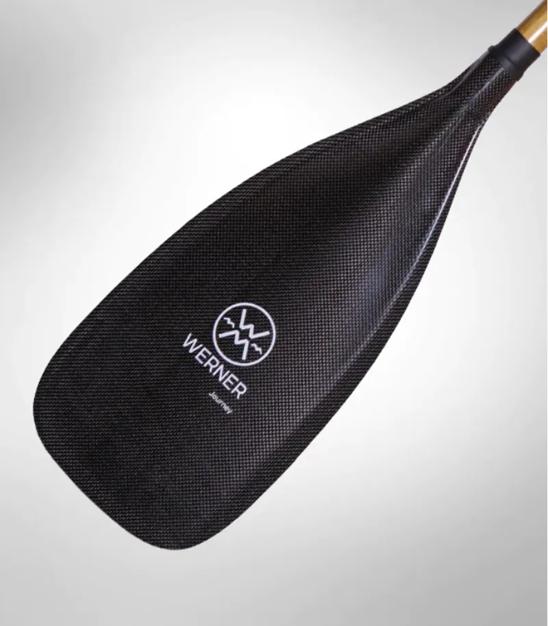 Werner Journey Carbon Lightweight Canoe Paddle with Wood Shaft