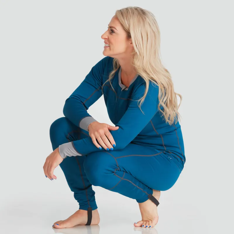 NRS Womens Expedition Weight One Piece Thermal Suit in Poseidon