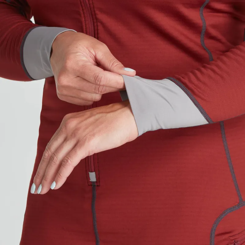 2024 NRS Womens Lightweight Fleece Under Suit with Drop Seat in Red-6