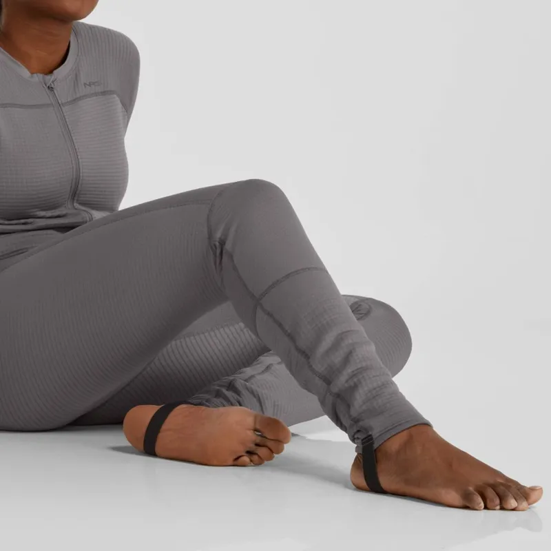 2026 NRS Womens Lightweight Union Suit Thermal Undersuit in Smoke Grey-5