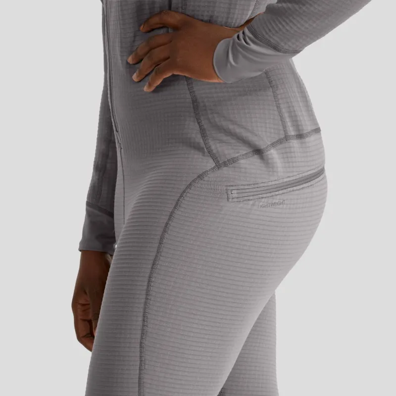 2026 NRS Womens Lightweight Union Suit Thermal Undersuit in Smoke Grey-6