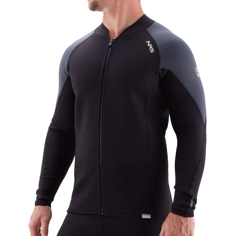NRS Mens Ignitor 2mm Neoprene Jacket in Black-5