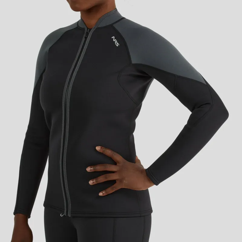 2026 NRS Womens Ignitor Neoprene Paddling Jacket in Black-4