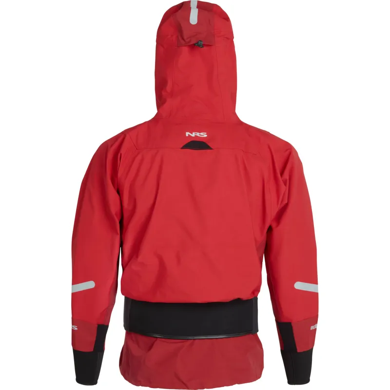2024 NRS Mens Orion Paddling 4 Layer Touring Jacket with Hood in Red-2