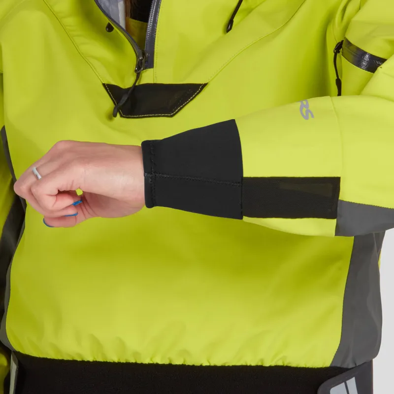 2024 NRS Womens Orion Paddling 4 Layer Touring Jacket with Hood in Lime-10