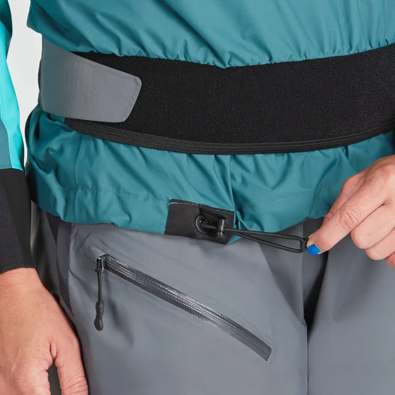 2024 NRS Womens Riptide Mid-weight Touring Jacket with Hood in Aqua-8