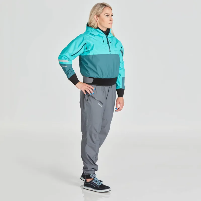 2024 NRS Womens Riptide Mid-weight Touring Jacket with Hood in Aqua-2