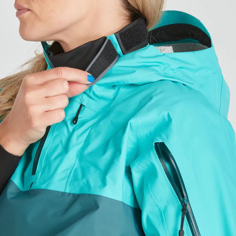 2024 NRS Womens Riptide Mid-weight Touring Jacket with Hood in Aqua-6