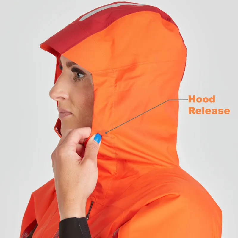 2024 NRS Womens Riptide Mid-weight Touring Jacket with Hood in Poppy-7