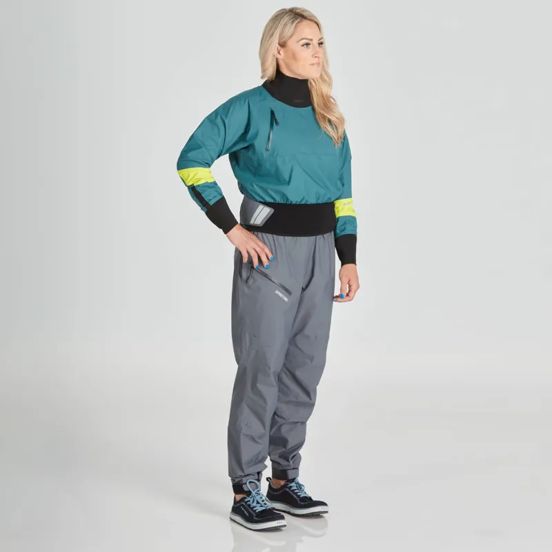 2024 NRS Womens Stratos Semi Dry Mid-weight Paddling Jacket in Teal-5