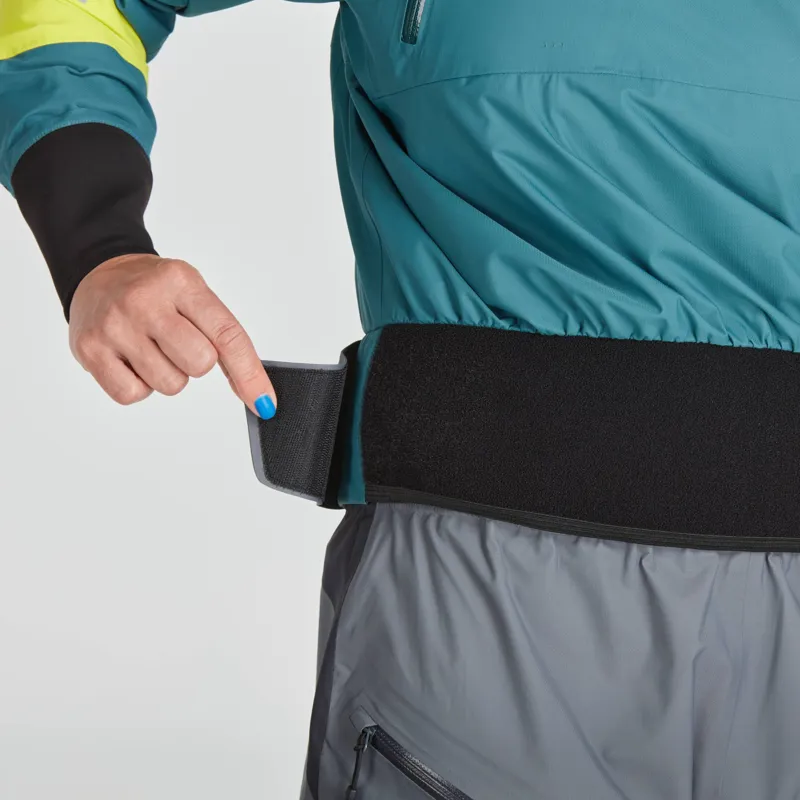 2024 NRS Womens Stratos Semi Dry Mid-weight Paddling Jacket in Teal-7