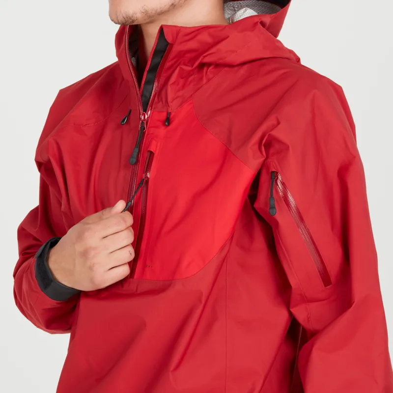 2025 NRS Mens Tor Lightweight Paddlesports Splash Jacket in Red-3