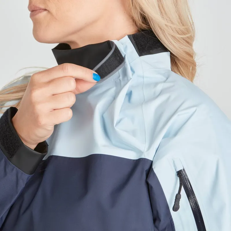 2025 NRS Womens Echo Recreational Touring Splash Jacket Cloud/Navy-5