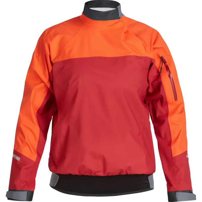 2025 NRS Womens Echo Recreational Touring Splash Jacket in Poppy/Vino
