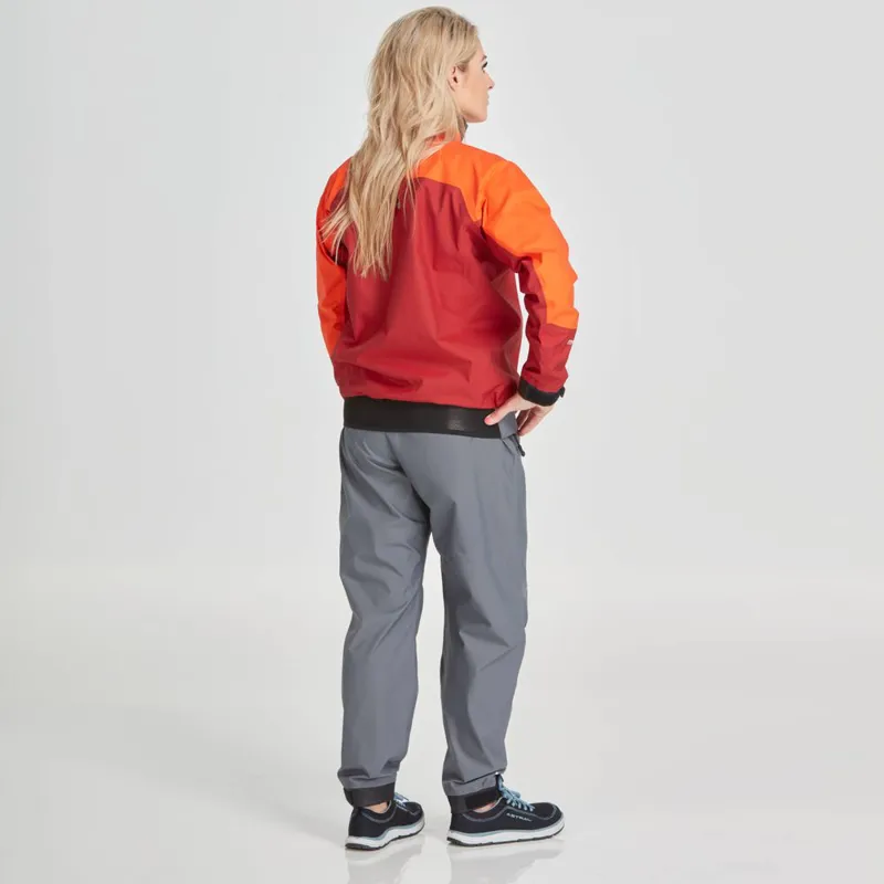 2025 NRS Womens Echo Recreational Touring Splash Jacket in Poppy/Vino-4